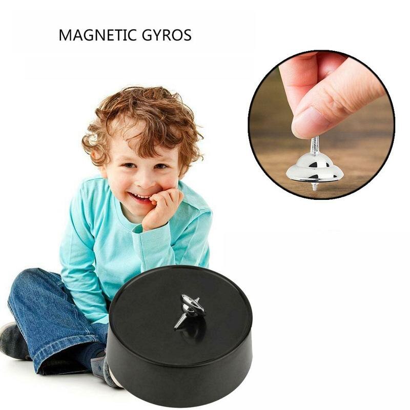 Magnetic Gyroscope Magical Intelligent Forever Moving Stress Motion Perpetual Classic Desktop Relief Spinner Gyro Toy Finge U6S0