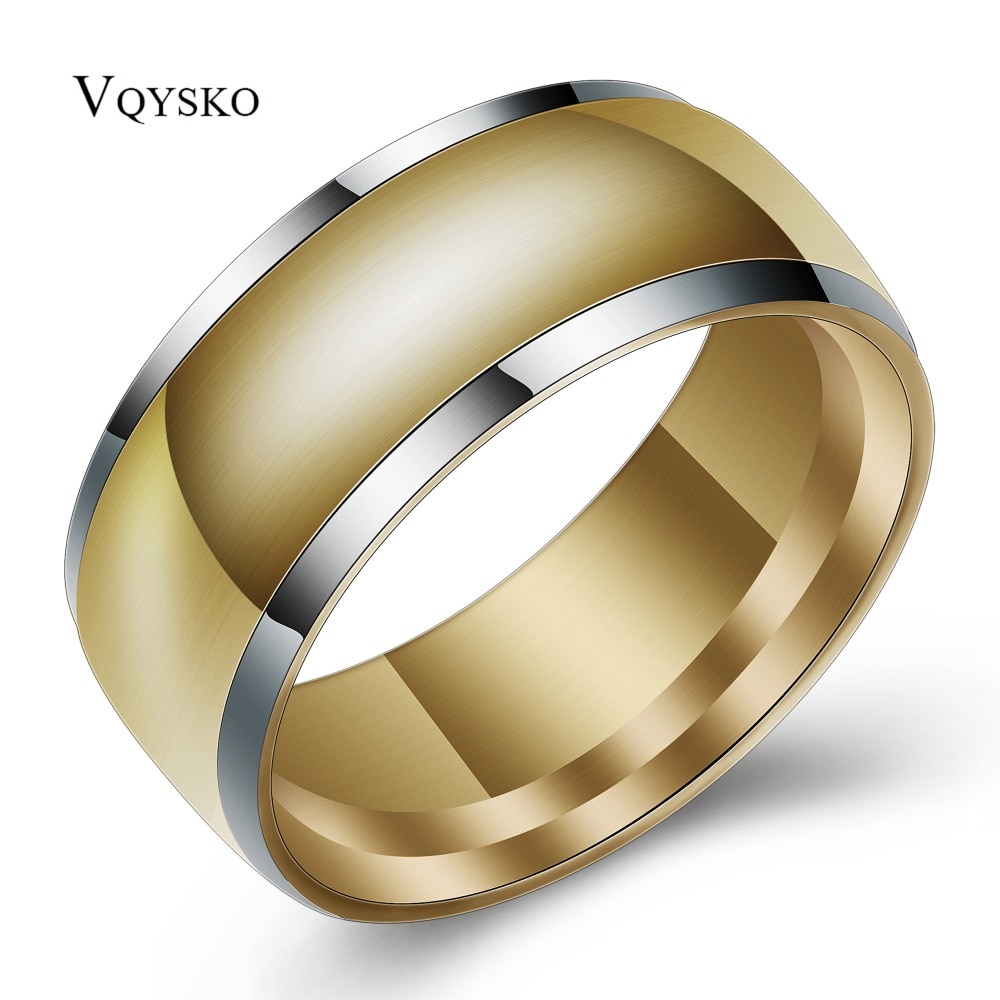 Titanium Stainless Steel Rings For Men Double Side Jewelry