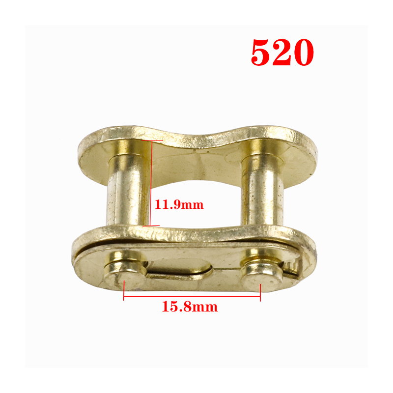 Motorfiets Ketting Gesp Ringschakel 420 428 520 525 25H Zware Ketting Verbindende Connector Master Gezamenlijke Schakel Met O-Ring Kettingslot: Zilver