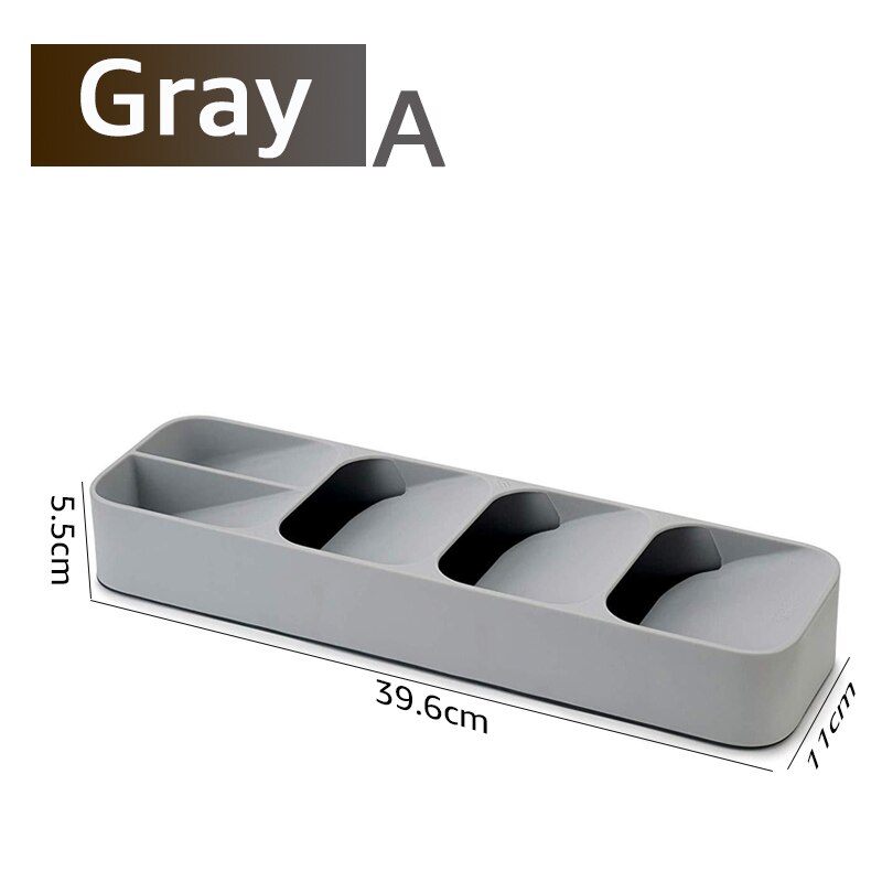 Knife Block Holder Cutlery Drawer Organizer Tray Knives Utensil Rack Universal Knife Stand Organizer Kitchen Storage: GRAY A