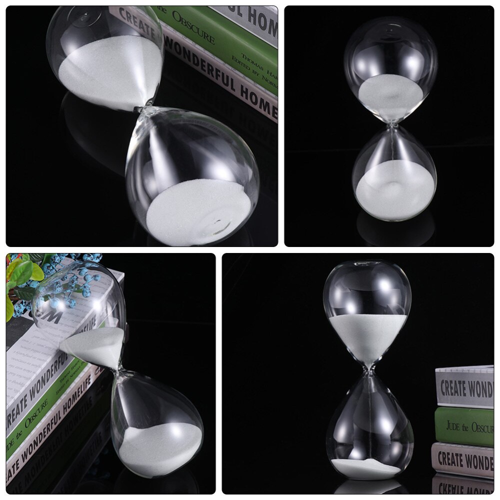 Transparent Glass Hourglass Timer 5 Minutes Time Sand Clock Room Decor for Home