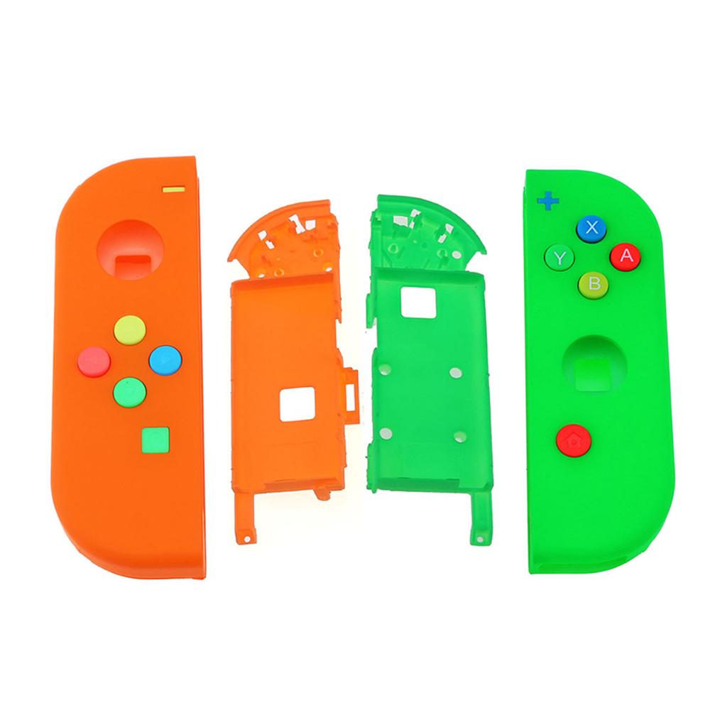 JCD 1set Replacement Housing Hard Shell Skin Case for Nintend Switch NS Joy-Con Controller Green Faceplate Cover for joycon: E K