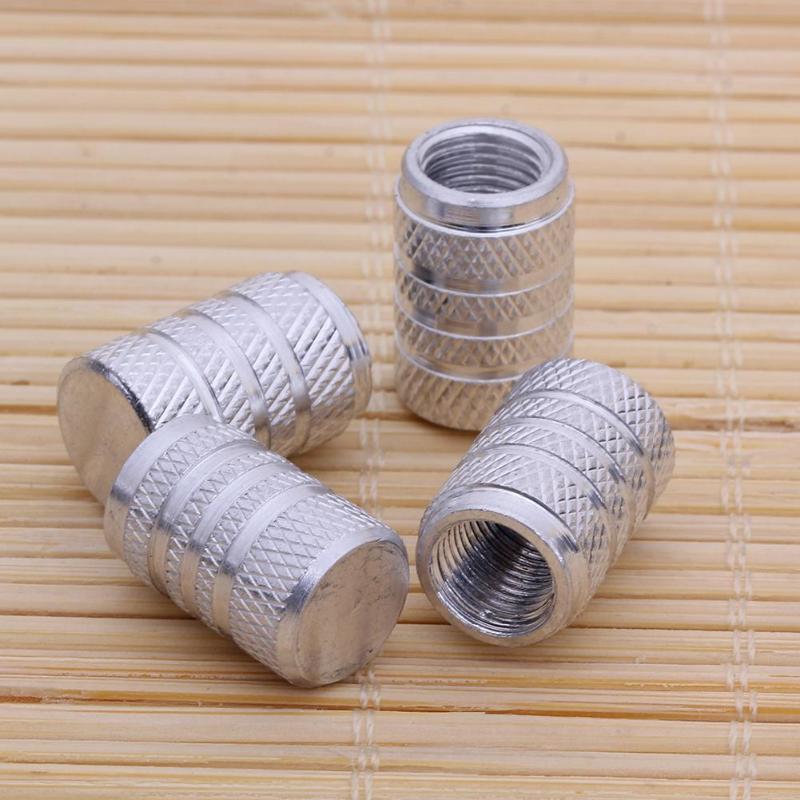 4 Stuks Aluminium Auto Wiel Band Caps Universele Automobiles Metalen Ventieldopje Auto Tire Ventiel Dust Covers Auto accessoires