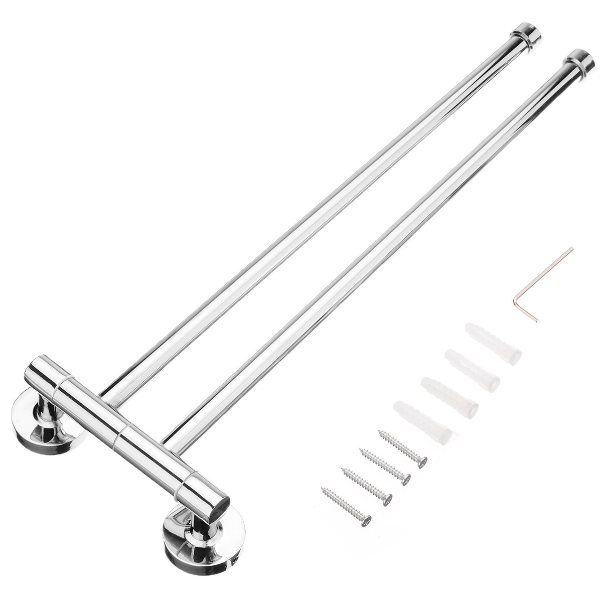 Stainless Steel Swing Arm Towel Holder 2/3/4 Arm Wall Mounted Swivel Towel Holder Durable Bathroom Storage Hardware