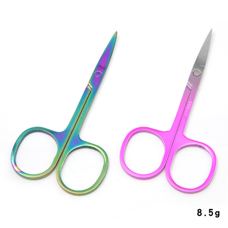 1pcs Eyebrow Scissor Stainless Steel Nose Scissors Dead Skin Remover Scissor Manicure Facial Trimming Tweezer Makeup Beauty Tool