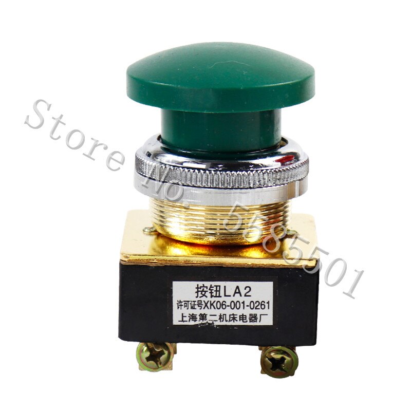 LA2 Knop Switch Self-Reset Knop Platte Kop Platte Knop Paddestoel Hoofd Installatie Kaliber 30Mm Rood Groen