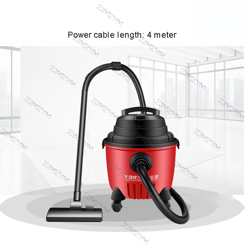 15L Hand-held Electric Vacuum Cleaner Powerful Household Dry and Wet Cleaning Dust Blowing High Power Suction Carpet Sweeper