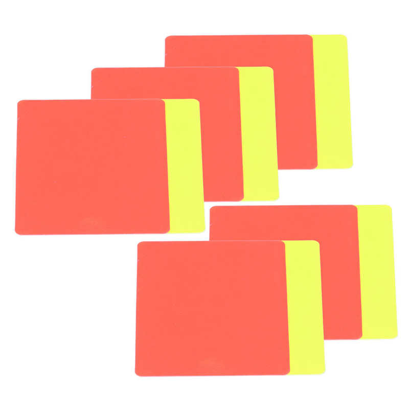 5Set Sports Football Referee Red and Yellow Card Set Soccer Warning and Ejection Cards League Soccer Boots Tranning Equipment