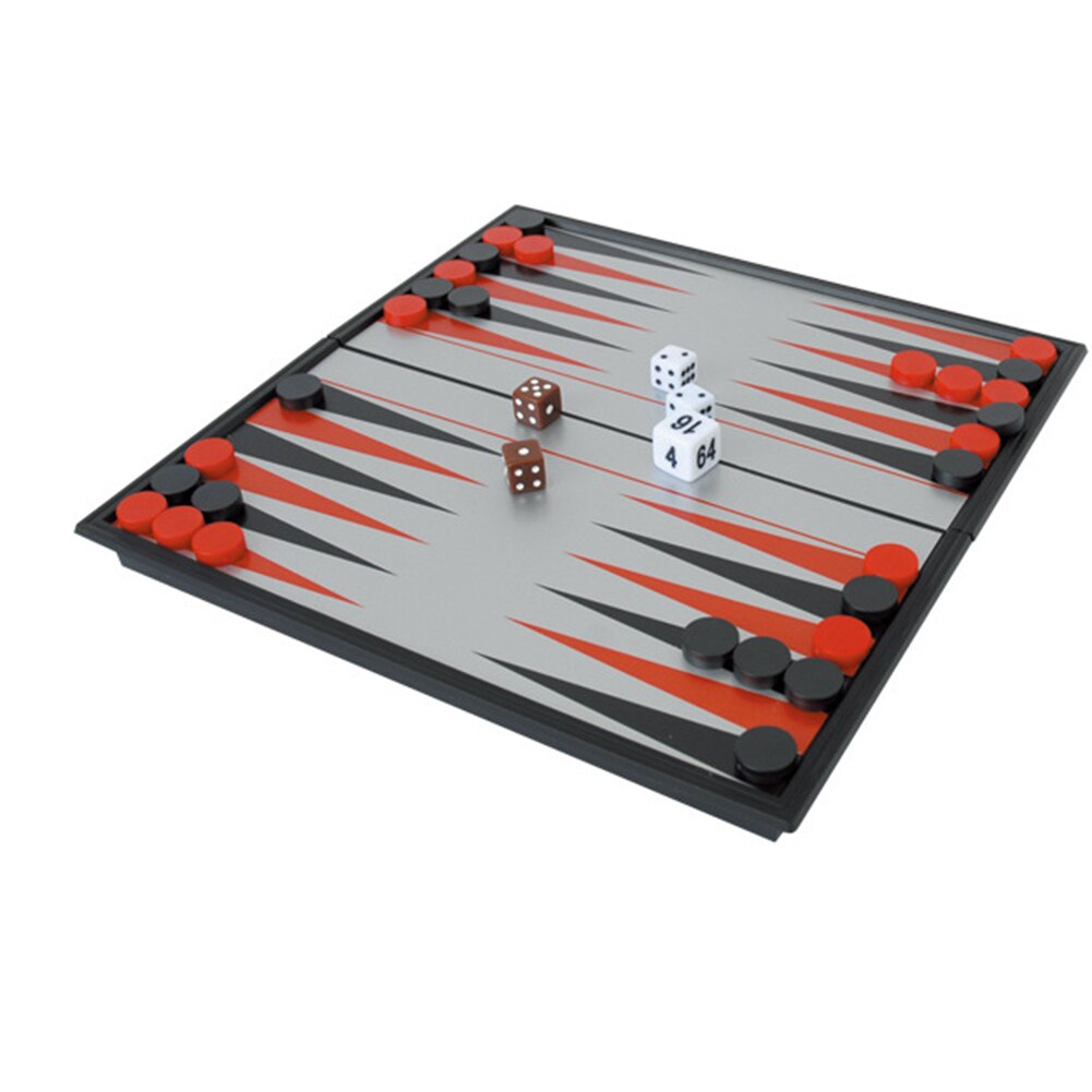 Draagbare Magnetische Vouwen Backgammon Schaken Bordspel Kid Adult Intelligent Speelgoed