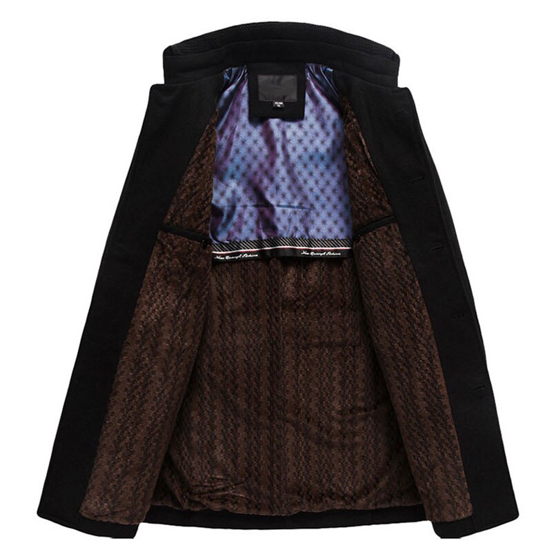 Winter Wolle Jacke Männer lässig Verdicken Stehkragen Mäntel Casaco Masculino Palto männer Windjacke Mäntel Wolle Trenchcoat