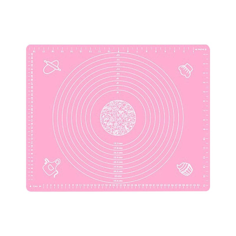 50*40cm 1pc Non-Stick Silicone Mat Rolling Dough Liner Pad Pastry Cake Bakeware Paste Flour Table Sheet Kitchen Tools: Pink 50X40cm