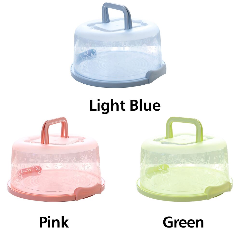Cake Storage Box Cake Box Cupcake Container Plastic Round Portable Durable Handheld Birthday Kitchen Tool Sealing Bar Wedding