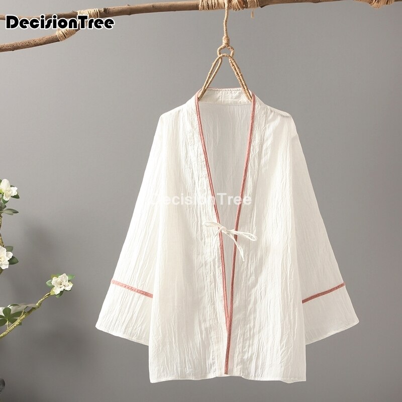 Cardigan kimono à demi-manches pour femmes, chemisier , qiapo chinois, hauts chinois vintage, vêtements hanfu,