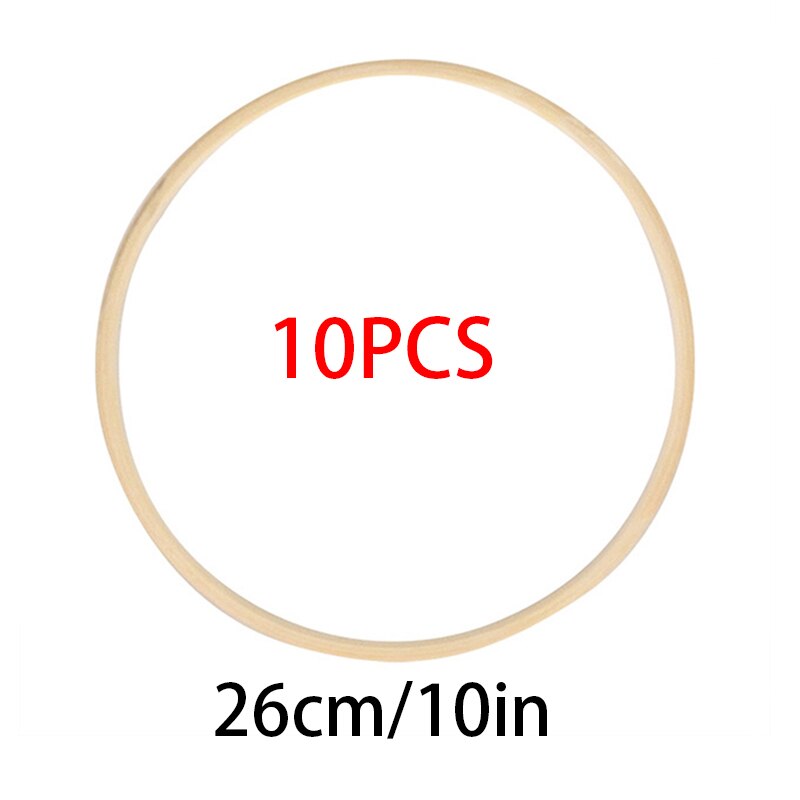 Cadre rond en bois de bambou, 8-40cm, cercle de broderie, outils pour bricolage, artisanat, couture, accessoires de décoration: 26cm