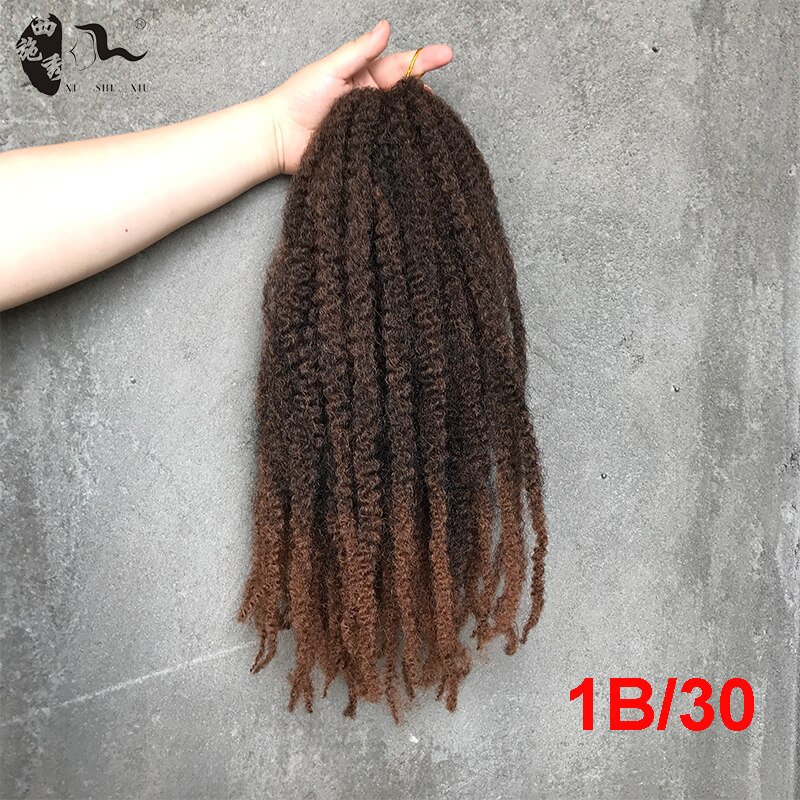 Syntetiskt fläthår 1 st/lot afro marley hair crochet diy flätor frisyrförlängning hög temperatur 18 & #39 ;& #39 ; xishixiuhair