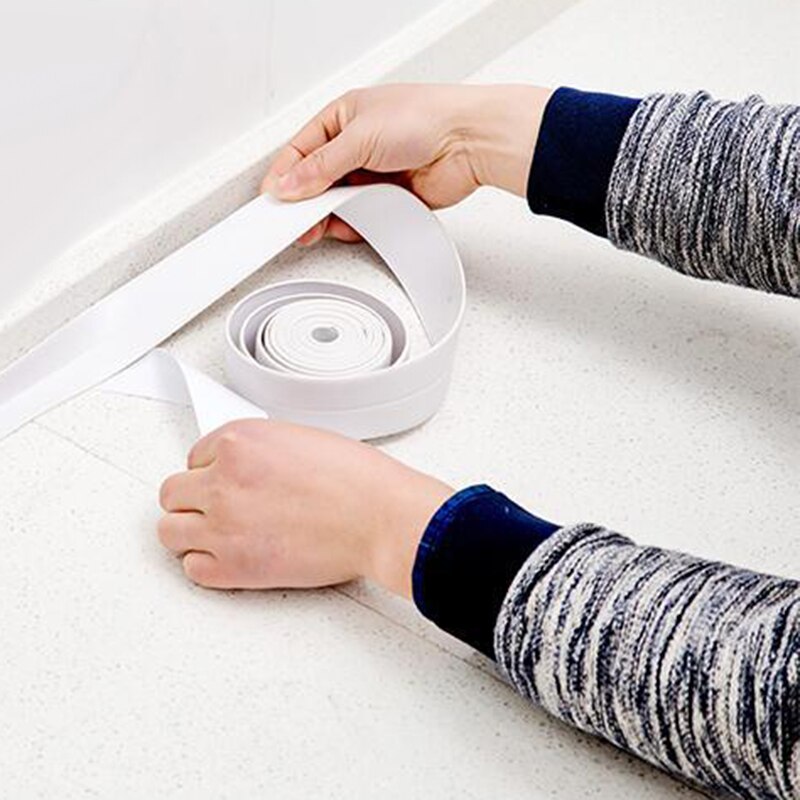 3.2m Kitchen Waterproof Mould Proof Tape Sink Bath Sealing Strip Tape Self Adhesive Waterproof Plaster Tile Crack Sealant Tape