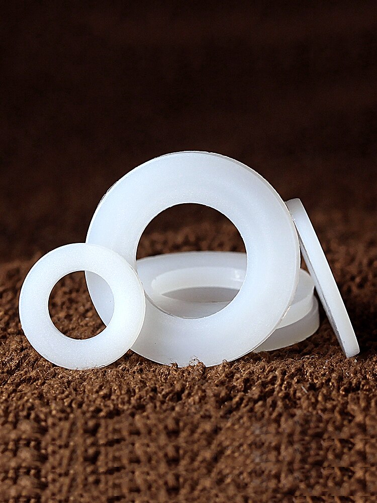 10-200 Stuks Nylon Ringen M2 M2.5M3 M4M5M6M8 M10-M20 Wit Plastic Nylon Platte Ring Vliegtuig Spacer Isolatie Pakking Voor schroef Bolt