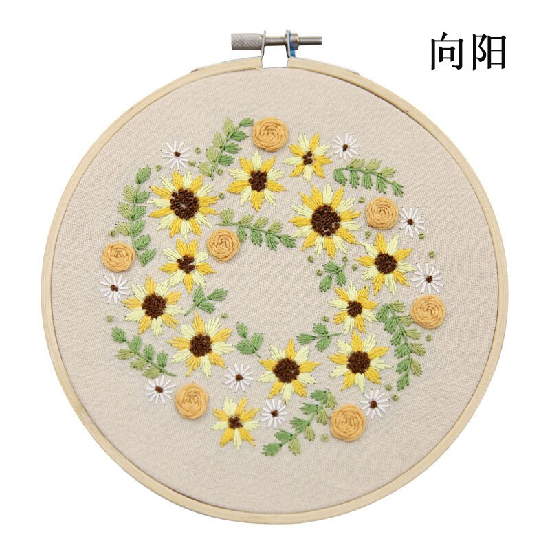 Smukke blomster mønster korssting materiale pakke praktisk håndarbejde broderede materialer gør-det-selv broderi håndarbejde kits: 3