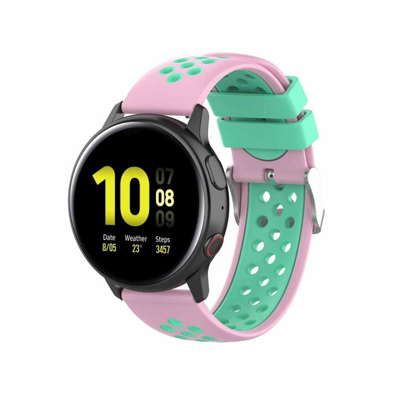 20mm Two-color Watch Strap For Samsung Galaxy Watch Active 2 Sport Silicone Smart Wristbands For Galaxy Watch Active 2 Strap