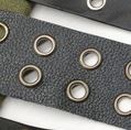 Bredde 15/35mm pu stoff med plaggøyer gjennomføring tape bånding trim tape diy for sko klut: Enkeltsidig pu