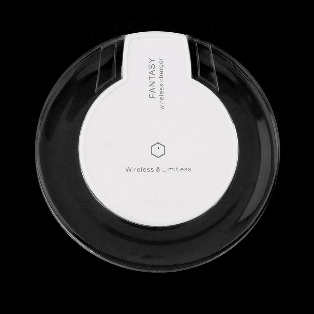 Mini Fantasy Transparant Disk Ultra Dunne Qi Draadloze Opladen Pad Charger Plate Voor Samsung S6