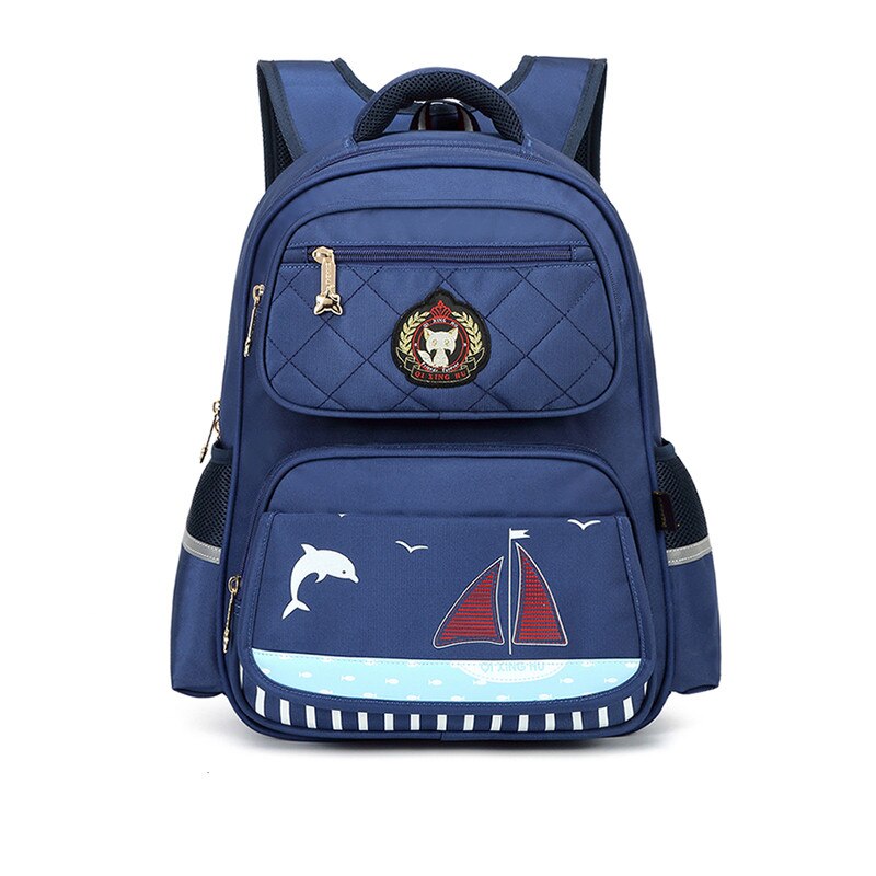 Mochila para escuela primaria OKKID, mochila de niño, mochila para niños, de Año para niños, bolsas escolares para estudiantes de primaria: darkblue