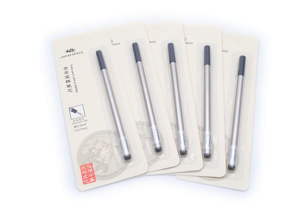 5 Pcs Jinhao Rollerball Pen Vullingen 0.5 Mm Black Brand