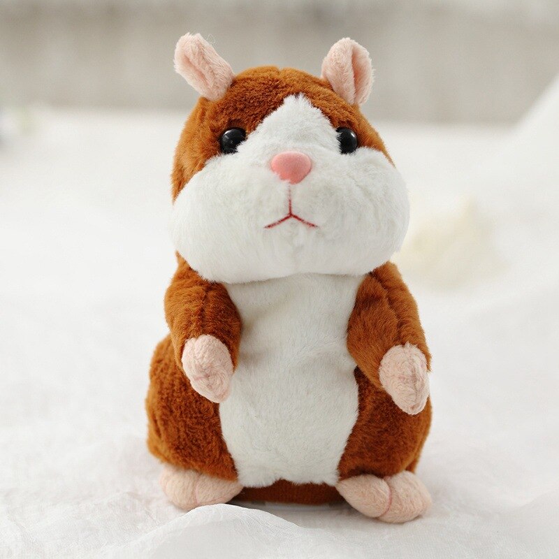 Förderung 15cm SchöNe Reden Hamster Sprechen Sprechen Klang Rekord Wiederholen Gefüllte Plüsch Ebene Kawaii Hamster Spielzeug