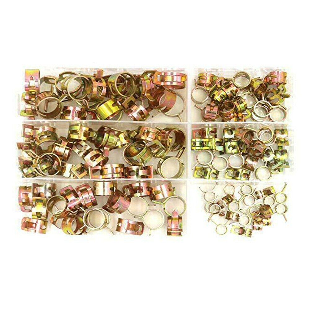 80PCS Strong Spring Clips Hose Clamps For Holding Tight On Fuel/Vacuum/Water Hose