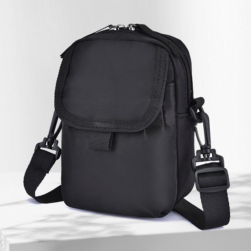 Multifonction fermeture éclair sac à bandoulière messager voyage sac Simple décontracté femmes rabat Oxford intérieur fente poche unisexe sac