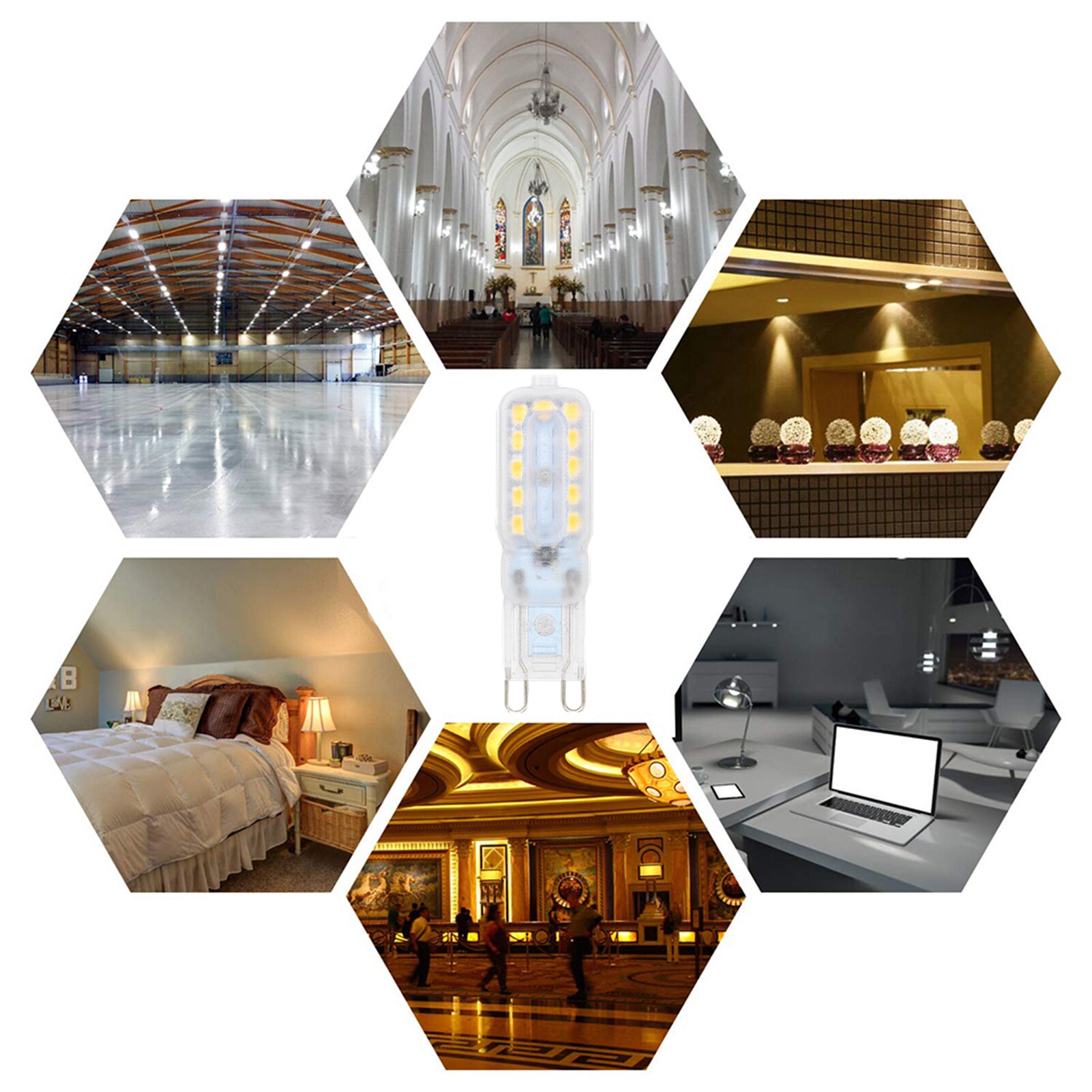 5W G9 Light Bulb Durable Energy-saving Light 2835LEDs Source Cool White 6000-6500K Warm White 2800-3000K For Indoor