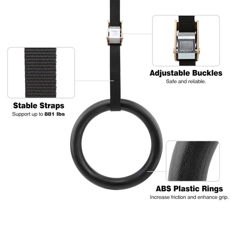 28mm abs gymnastikringe pull-up fitness gym ringe til arm bryst mavemuskel krop styrketræning crossfit træning