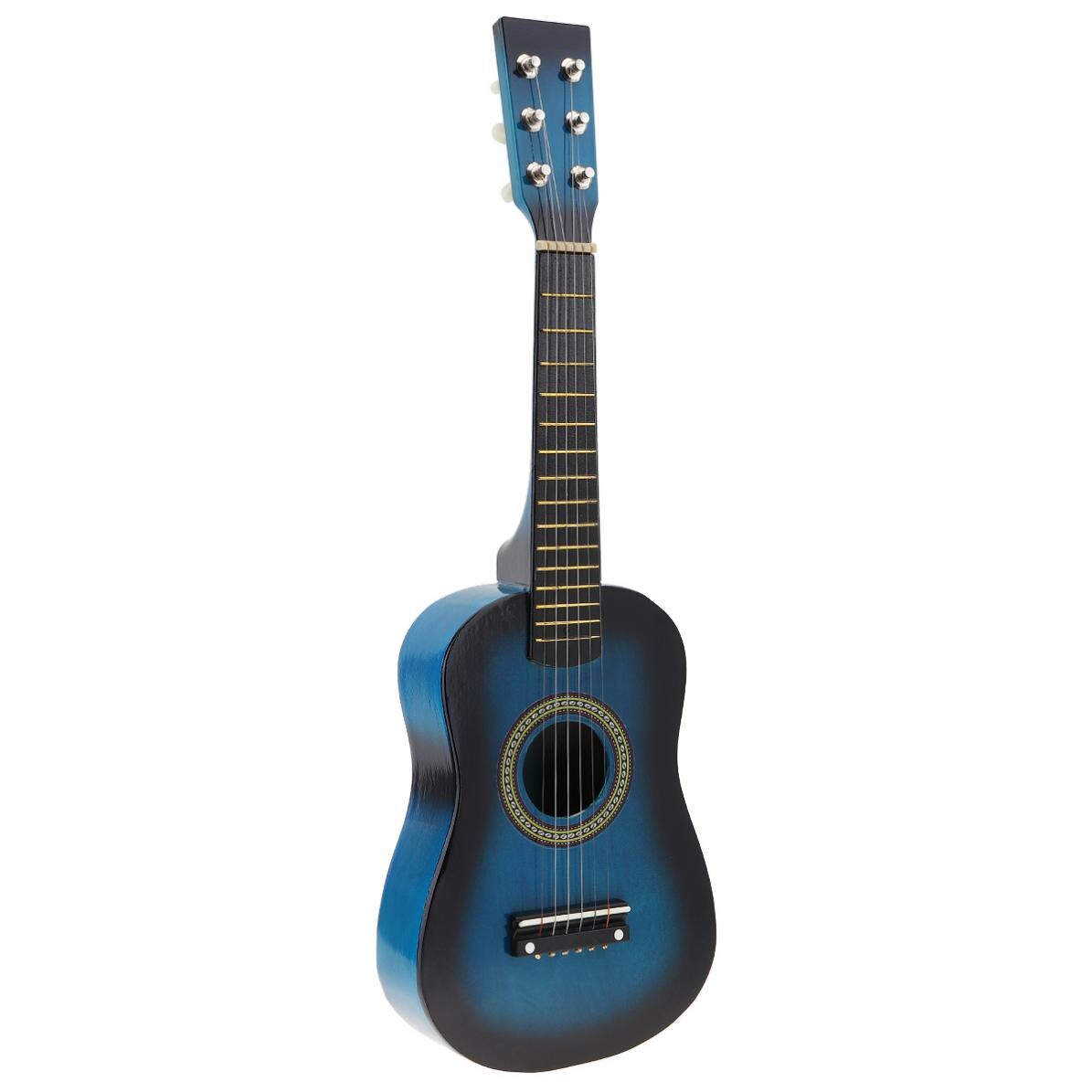 23 tuuman musta bassopuu akustinen kitara kitaran poiminta lanka kielet soittimet lapsille lapsille: Sininen