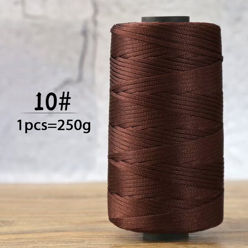 250g summer crochet flat ribbon thread handmade DIY weaving production crochet summer sun hat sandals bag shiny yarn: Chocolate