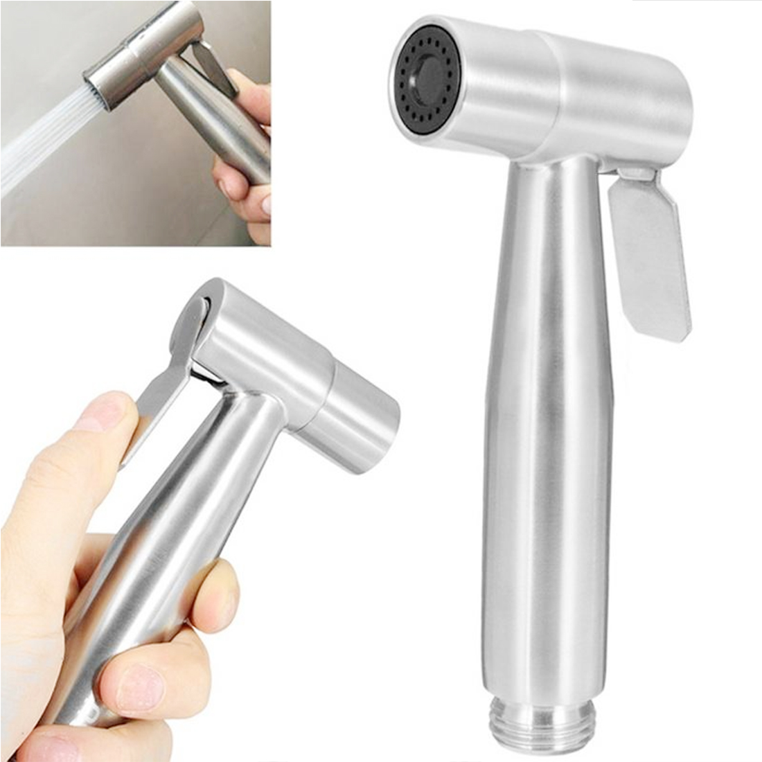 Toalett hånd bidet kran bad bidet dusj sprøyte 1.5m slange tank kroket holder enkel installasjon for kvinners helsebeskyttelse