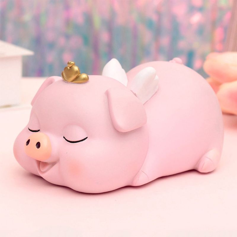 Pink gris mønt sparegris børnehave husindretning ikke let at blive brudt unik for piger og drenge