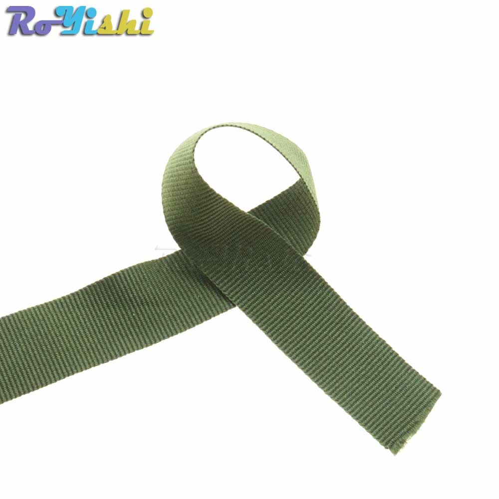 10 yards/pack 1 " (25mm)  polyesterband och syhantverk med sömnadsrep: Armégrön