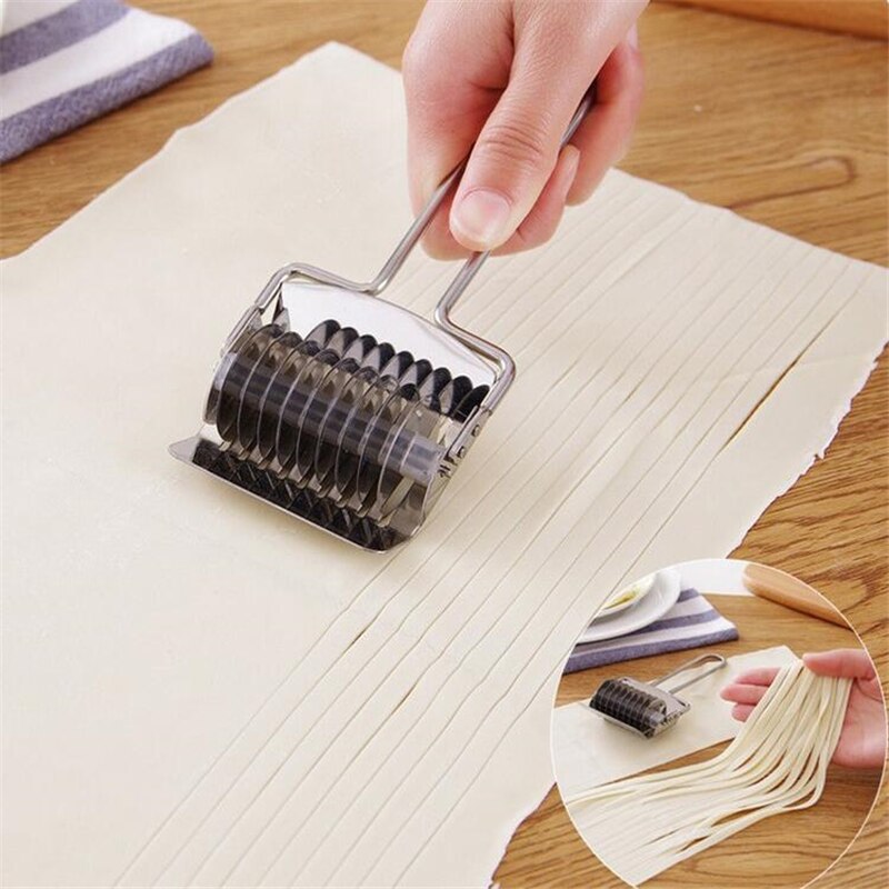 Stainless Steel Manual Pasta Non-slip Handle Cutter Pressing Machine Noodle Cut Shallot Cutter Spaetzle Pastry Tool For Kitchen