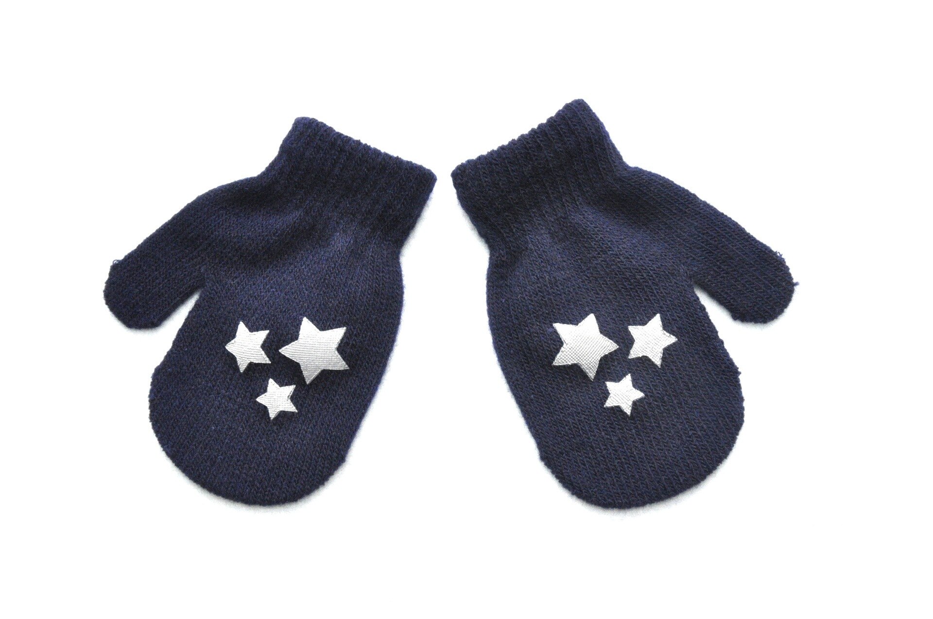 Winter Handschuhe Nette Baby-stricken warm elastisch Weiche Handschuhe Art Jungen Mädchen freundlicher Fäustlinge: Schwarz