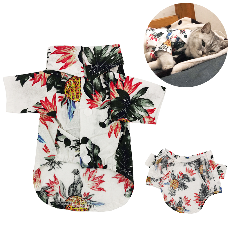 Lente Zomer Kat T-shirt Leuke Kat Shirts Vest Kleding voor Kleine Honden Katten Gedrukt Katoen Kitten Kitty Kostuums Kleding