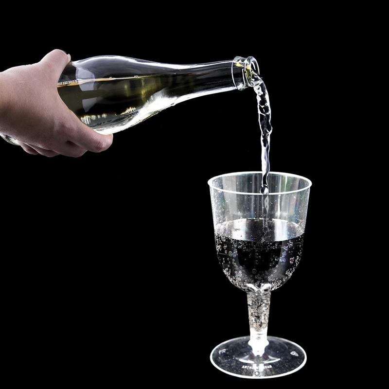 Transparante Partij Champagne Cups Plastic Wijn Cups Wegwerp Wijn Opslag Cup Voor Bruiloft Verjaardag