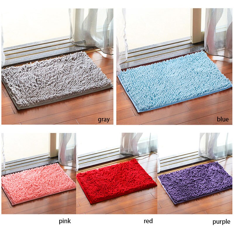 Absorbent Bath Mats for Tub Non - Slip Grey for Bathroom Floor Bath Rug Floor Washable Rug Set Kitchen Tools Non-slip mat