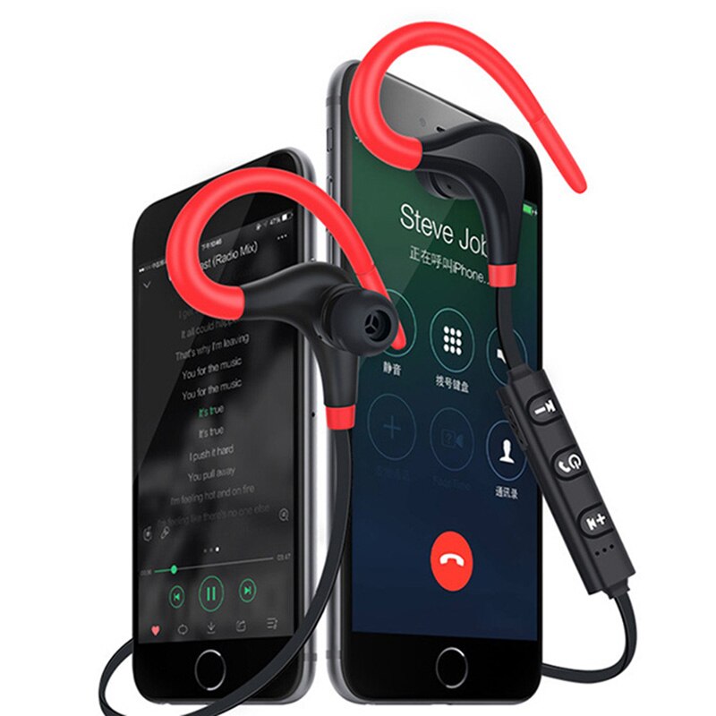 Sport oordopjes koptelefoon voor iphone  xs 8 7 xiaomi 6 5 smartphone draadloze koptelefoon oorhaak bluetooth oordopjes microfoon headset