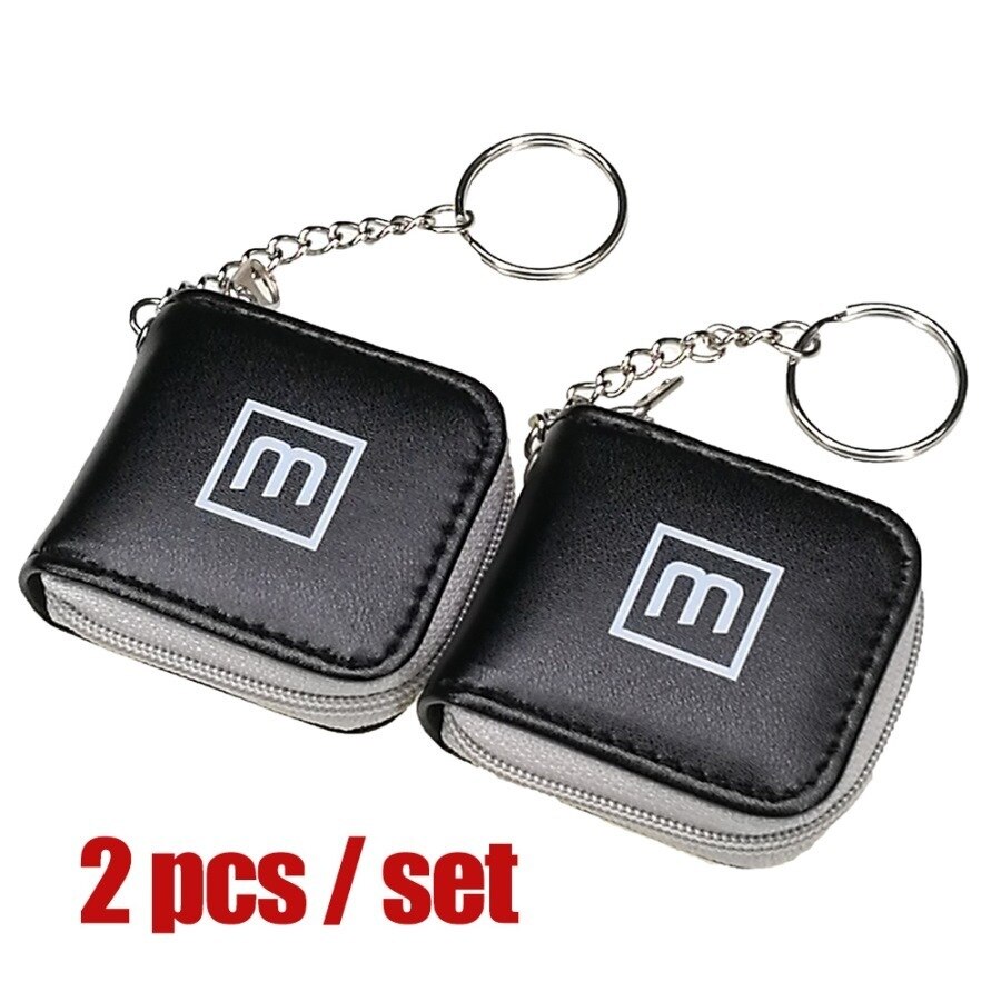 Portable Cute Mini Memory Flash Card Case Holder Small Wallet Storage Carrying Pouch Micro SD TF Nano SIM Male Men Women Black: 2 Pieces Set