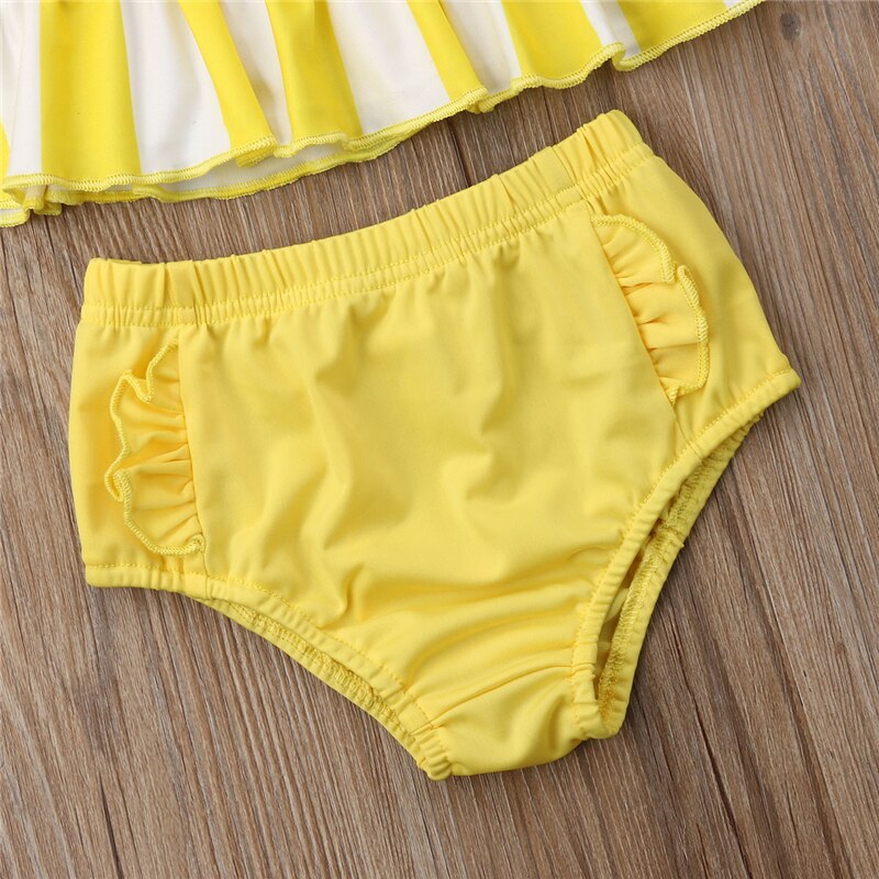 Girls Swimwear Summer Striped Girls Bikini Set High Waist Swimsuit Bathing Suit Kids Bikini Children Beach Wear Swimming Costume