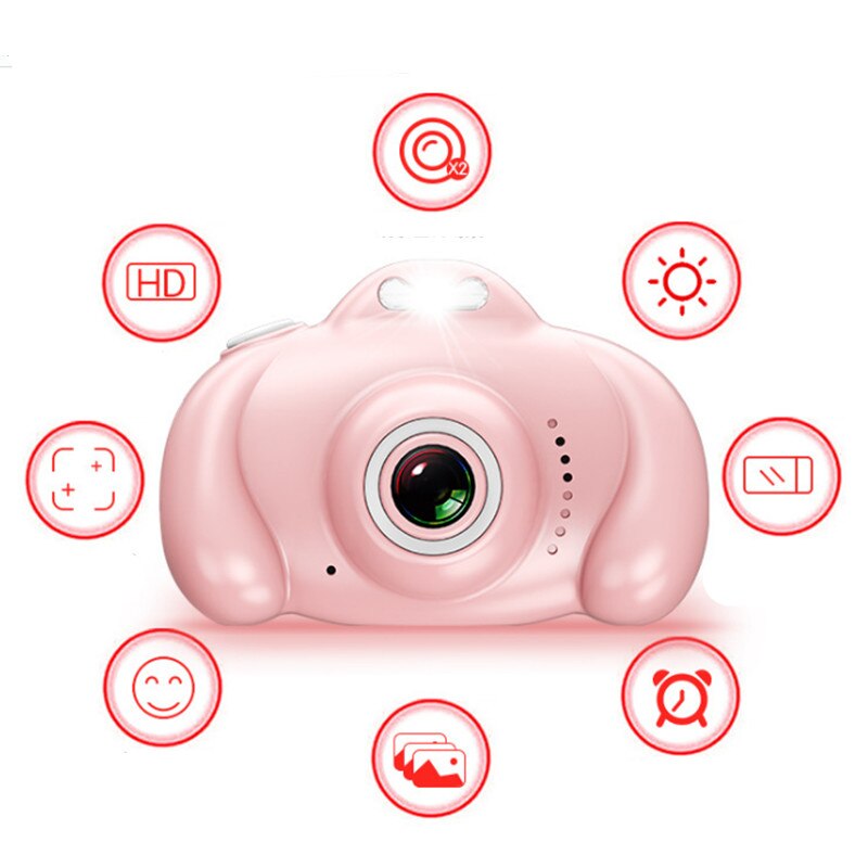 Minicamera kinderspeelgoed  hd 1600w pixels digitale camera projectie video dubbele camera's grappige babyjongens meisjes kinderen