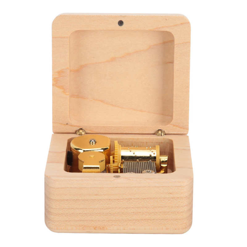 Wood Musical Box Portable Small Musical Boxes Mini Size Birthday for Parents Children