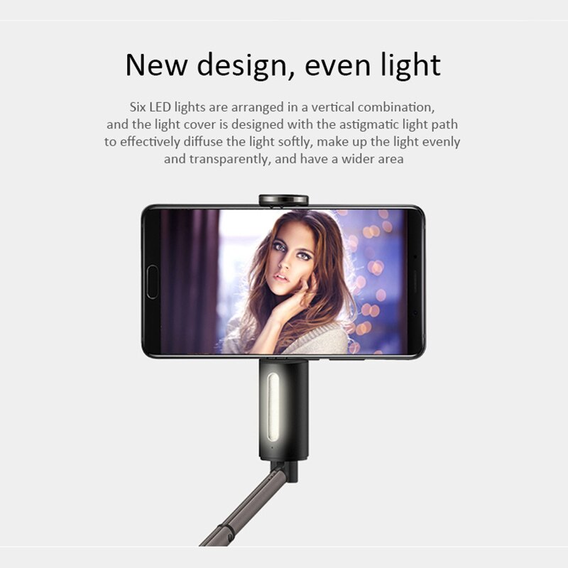Original HUAWEI CF33 Bluetooth selfie bâton troisième vitesse lumière de remplissage poche mini selfie bâton voyage portable honneur selfie bâton