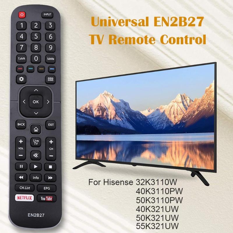 Universal EN2B27 TV Remote Control for Hisense 32K3110W 40K3110PW 50K3110PW 55K321UW 40K321UW 50K321UW Smart Black