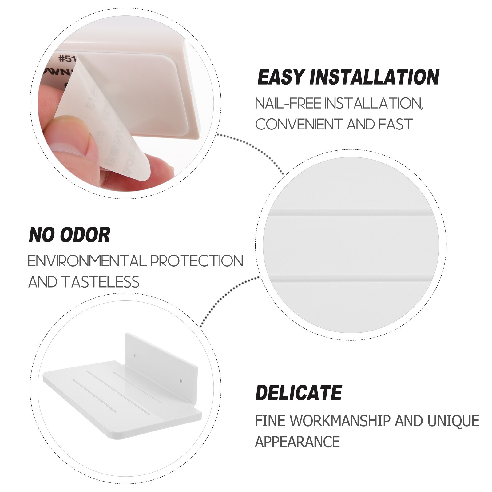 Plastic Wall-mounted Storage Rack Bathroom Wall Organizer Toilet Hanging Shelf